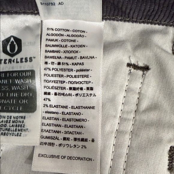 Levi’s Ribcage Straight Ankle Corduroy Pants Gray High Rise | 28 - Picture 8 of 9